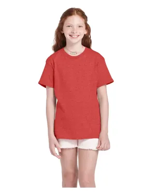 11736 Delta Apparel Youth Pro Weight Short Sleeve  in Red heather