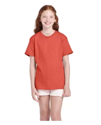 11736 Delta Apparel Youth Pro Weight Short Sleeve  in Deep coral