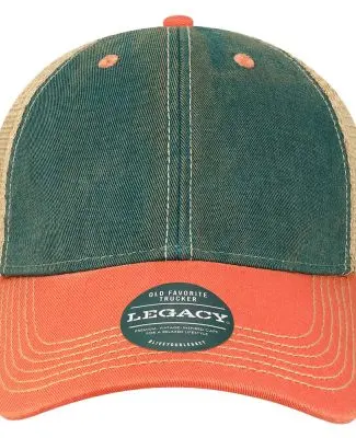 Legacy OFA Old Favorite Trucker Cap in Marine blue/ coral