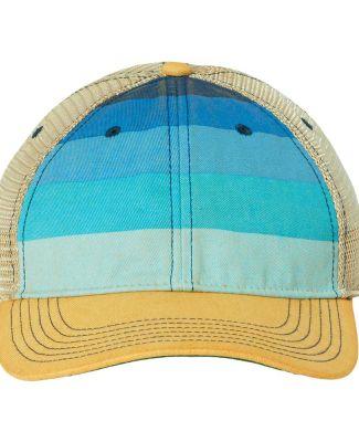 Legacy OFA Old Favorite Trucker Cap in Blue stripe/ khaki