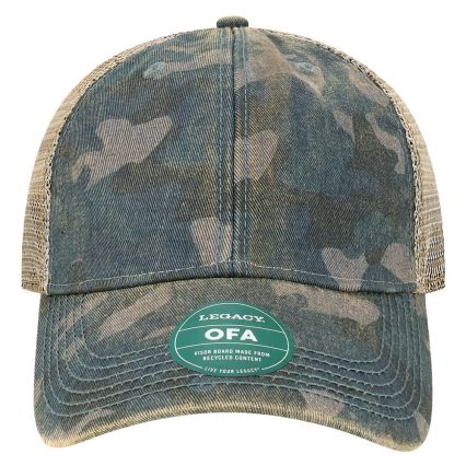 Legacy OFA Old Favorite Trucker Cap in Navy field camo/ java