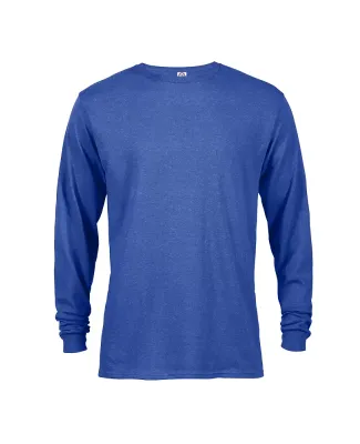 61748 Delta Apparel Adult Long Sleeve 5.2 oz. Tee in Royal heather