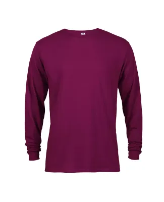 61748 Delta Apparel Adult Long Sleeve 5.2 oz. Tee in Berry