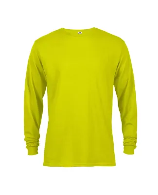 61748 Delta Apparel Adult Long Sleeve 5.2 oz. Tee in Safety green