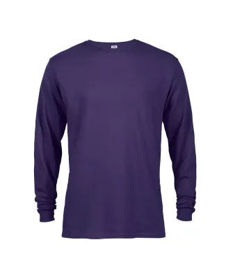 61748 Delta Apparel Adult Long Sleeve 5.2 oz. Tee in Purple