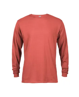 61748 Delta Apparel Adult Long Sleeve 5.2 oz. Tee in Deep coral