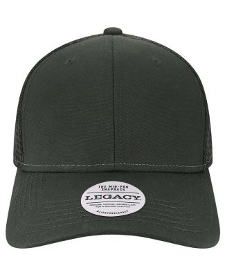 Legacy MPS Mid-Pro Snapback Trucker Cap in Black/ black