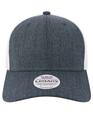 Legacy MPS Mid-Pro Snapback Trucker Cap in Mélange navy/ white