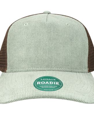 Legacy ROADIE Five-Panel Trucker Cap in Sawgrass corduroy/ brown