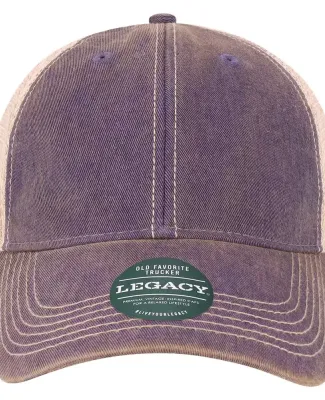 Legacy OFAY Youth Old Favorite Trucker Cap in Purple/ khaki