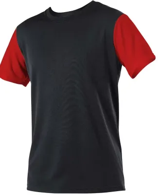 Alleson Athletic SJ101Y Youth Striker Soccer Jerse in Black/ red