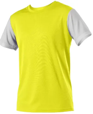Alleson Athletic SJ101Y Youth Striker Soccer Jerse in Neon yellow/ white