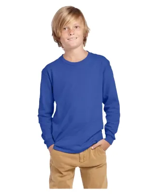 Delta Apparel 61070  Youth Long Sleeve 5.2 oz. Tee in Royal