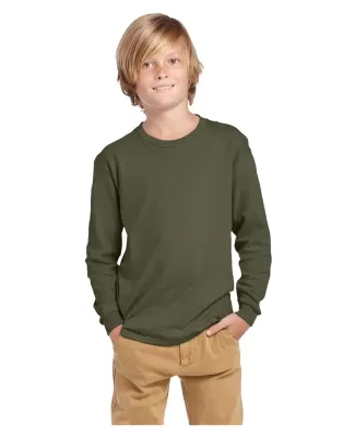 Delta Apparel 61070  Youth Long Sleeve 5.2 oz. Tee in Moss