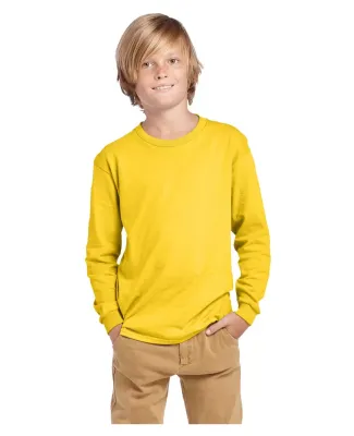 Delta Apparel 61070  Youth Long Sleeve 5.2 oz. Tee in Sunflower