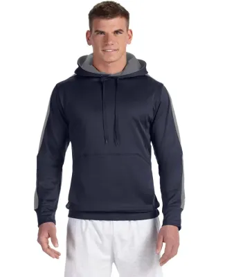 Champion Clothing S220 Performance Hooded Pullover in Navy/ stone grey