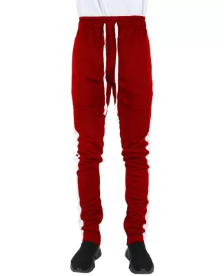 Shaka Wear SHTP Men's Track Pants in Red/ white