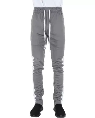 Shaka Wear SHTP Men's Track Pants in Grey/ white