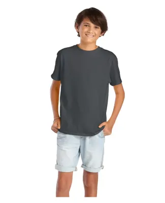 Delta Apparel 65900 Youth Short Sleeve 5.5 oz. Tee in Charcoal