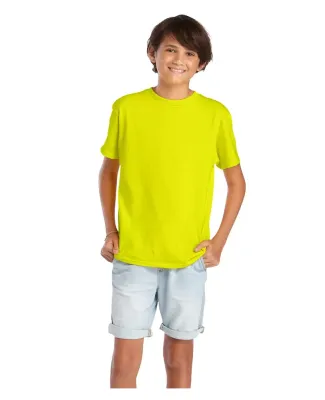 Delta Apparel 65900 Youth Short Sleeve 5.5 oz. Tee in Safety green
