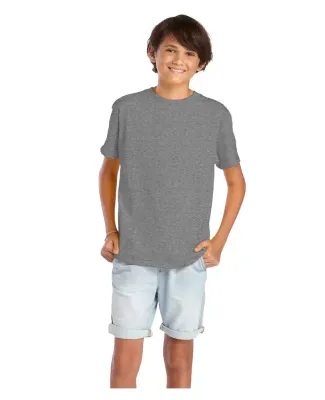 Delta Apparel 65900 Youth Short Sleeve 5.5 oz. Tee in H72 graphite heather