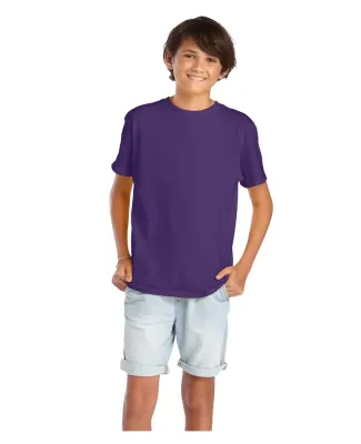 Delta Apparel 65900 Youth Short Sleeve 5.5 oz. Tee in Purple