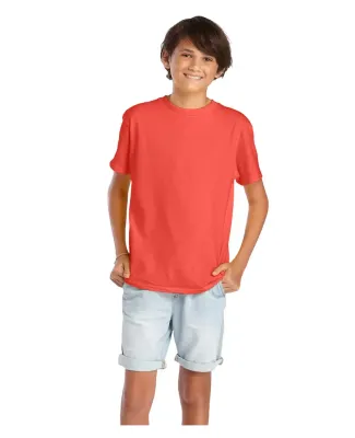 Delta Apparel 65900 Youth Short Sleeve 5.5 oz. Tee in Deep coral