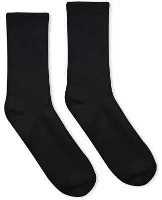 Socco Socks SC200 USA-Made Solid Crew Socks in Black