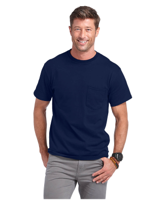 Delta Apparel 65732 Adult Short Sleeve 6.0 oz. Poc in Athletic navy bgt