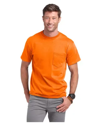 Delta Apparel 65732 Adult Short Sleeve 6.0 oz. Poc in Safety orange