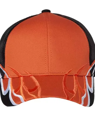 Outdoor Cap WAV605M Flame Mesh-Back Cap in Orange/ black