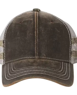 Outdoor Cap HPC400M Frayed Camo Stripes Mesh-Back  in Brown/ light grey/ country