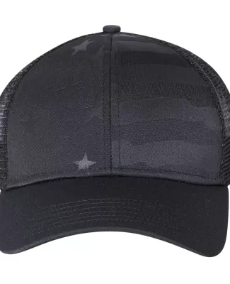 Outdoor Cap USA750M Debossed Stars and Stripes Mes in Black
