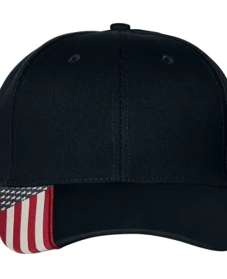Outdoor Cap USA300 American Flag Cap in Black