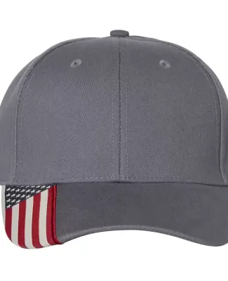 Outdoor Cap USA300 American Flag Cap in Charcoal