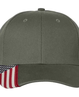 Outdoor Cap USA300 American Flag Cap in Olive