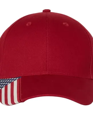 Outdoor Cap USA300 American Flag Cap in Red