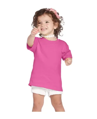 65200 Delta Apparel Toddler Short Sleeve 5.5 oz. T in Safety pink