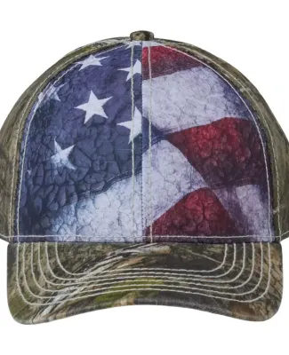 Outdoor Cap SUS100 Camo with Flag Sublimated Front in Country dna
