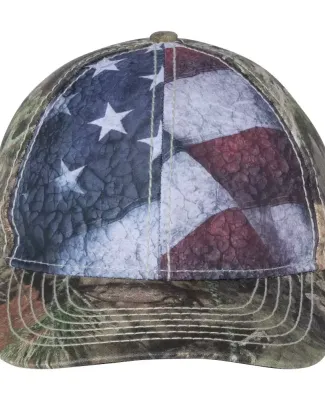 Outdoor Cap SUS100 Camo with Flag Sublimated Front in Mossy oak country