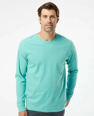 Soft Shirts 420 Organic Long Sleeve T-Shirt in Seafoam