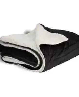 Alpine Fleece 8712 Micro Mink Sherpa Blanket in Black