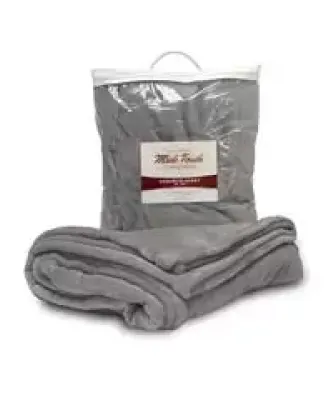 Alpine Fleece 8721 Mink Touch Luxury Blanket in Grey