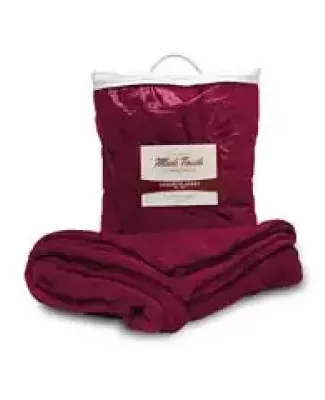 Alpine Fleece 8721 Mink Touch Luxury Blanket in Burgundy