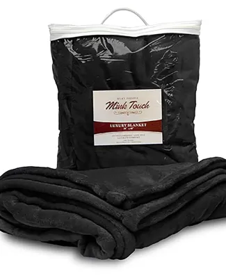 Alpine Fleece 8721 Mink Touch Luxury Blanket in Black