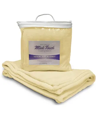 Alpine Fleece 8722 Mink Touch Luxury Baby Blanket in Soft yellow