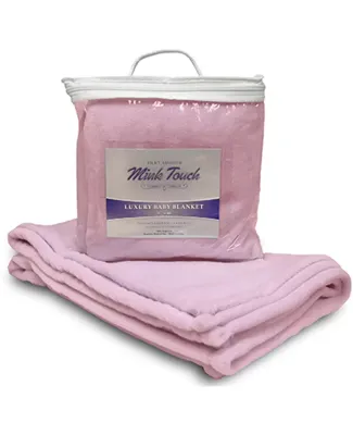 Alpine Fleece 8722 Mink Touch Luxury Baby Blanket in Baby pink