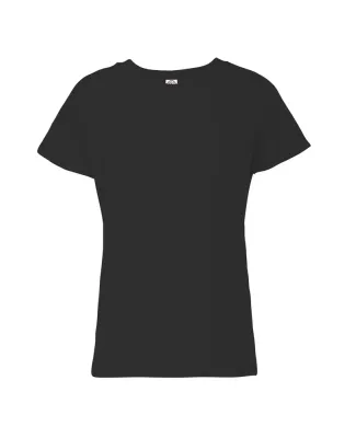 Delta Apparel 1300 Girls Semi-Sheer Cap Sleeve 3.3 in Black