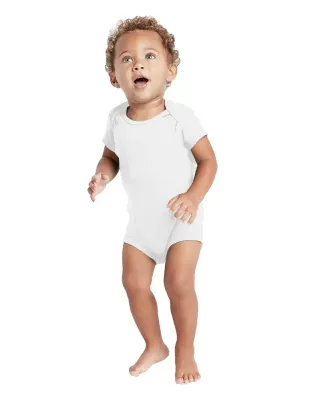 Delta Apparel 9500 Infants 5.8 oz. Rib Snap Tee in White