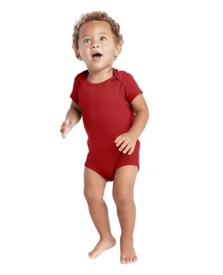 Delta Apparel 9500 Infants 5.8 oz. Rib Snap Tee in New red